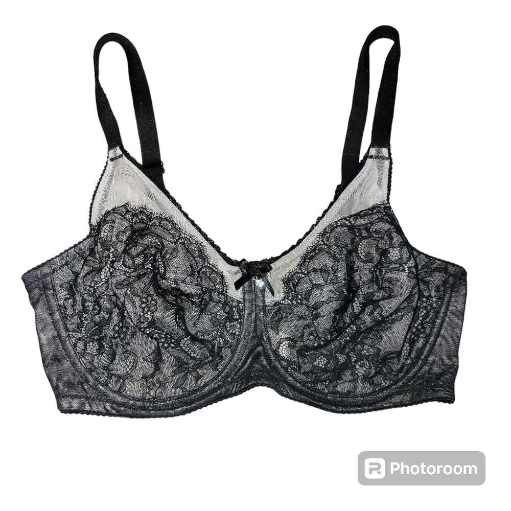 Wacoal black and gray bra size 34 DD